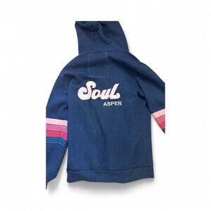 Aviator Nation Limited Edition Soul Cycle Collab Aspen Stripe RARE Hoodie size S